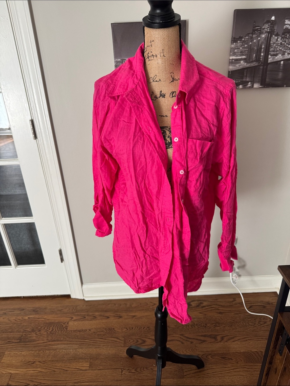 GAP Hot Pink Button-Down Shirt